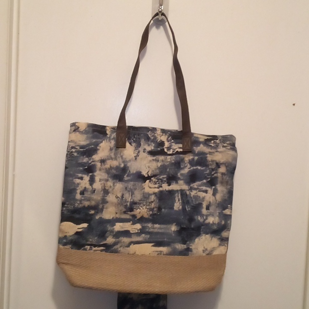 Hobo Multi Color Splatter Blue & White Paint Design Bag & Wallet - Picture 7 of 13